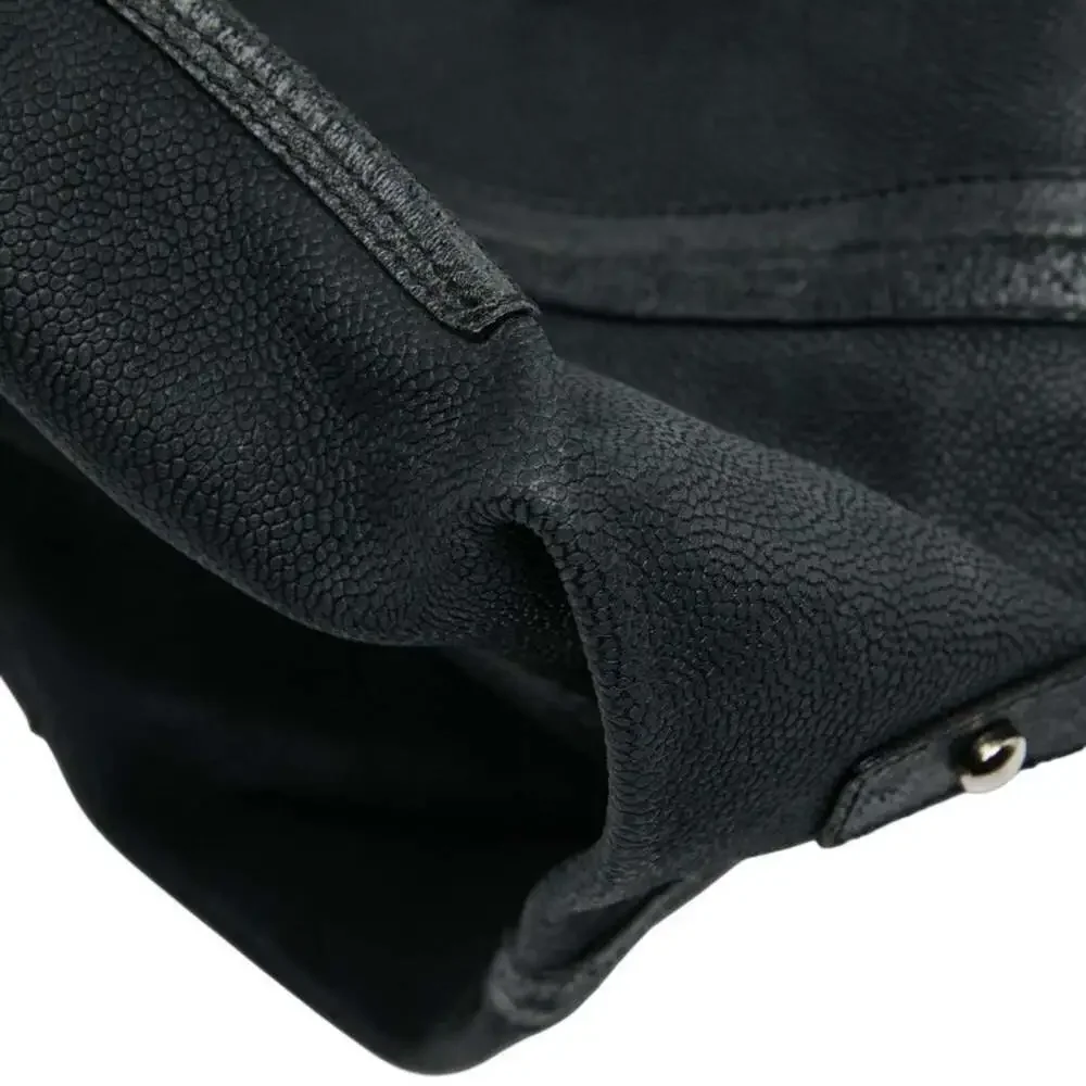 CHANEL Black Caviar Leather Tote Bag